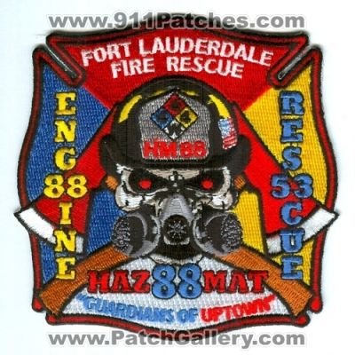 Fort Lauderdale Fire Rescue Department Station 53 (Florida)
Scan By: PatchGallery.com
Keywords: ft. dept. engine 88 hazmat haz-mat hm88 company co. guardians of uptown