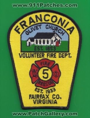 Franconia Volunteer Fire Rescue Department (Virginia)
Thanks to Paul Howard for this scan.
Keywords: dept. 5 fairfax co. county