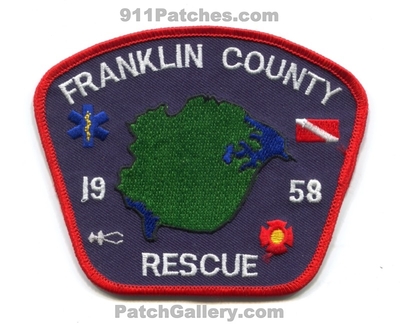 Franklin County Rescue Patch (Virginia)
Scan By: PatchGallery.com
Keywords: co. ems ambulance emt paramedic 1958 scuba diver water