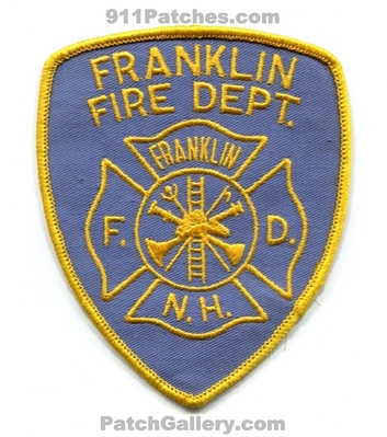 Franklin Fire Department Patch (New Hampshire)
Scan By: PatchGallery.com
Keywords: dept.
