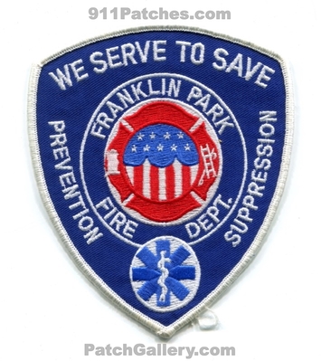 Franklin Park Fire Department Patch (Illinois)
Scan By: PatchGallery.com
