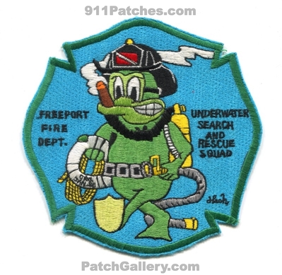 Freeport Fire Department Underwater Search and Rescue Squad Patch (New York) (Jacket Back Size)
Scan By: PatchGallery.com
Keywords: dept. scuba diver