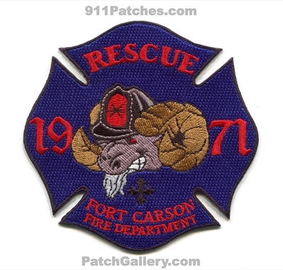 Fort Carson Fire Department Rescue 1971 US Army Military Patch (Colorado)
[b]Scan From: Our Collection[/b]
[b]Patch Made By: 911Patches.com[/b]
Keywords: ft. dept. company co station 31 united states