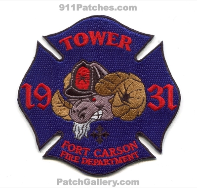Fort Carson Fire Department Tower 1931 US Army Military Patch (Colorado)
[b]Scan From: Our Collection[/b]
[b]Patch Made By: 911Patches.com[/b]
Keywords: ft. dept. company co station 31 united states