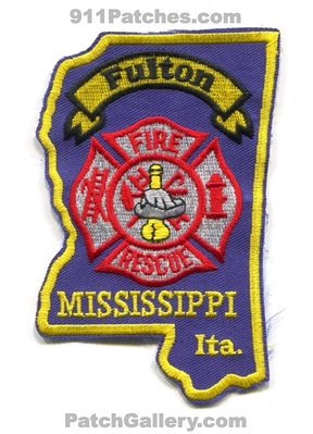 Fulton Fire Rescue Department Patch (Mississippi) (State Shape)
Scan By: PatchGallery.com
Keywords: dept.