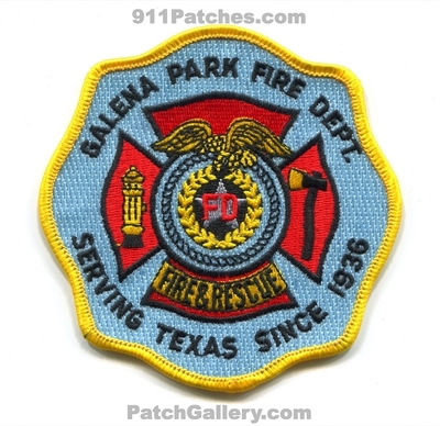 Galena Park Fire Department Patch (Texas)
Scan By: PatchGallery.com
Keywords: & and rescue dept. since 1936