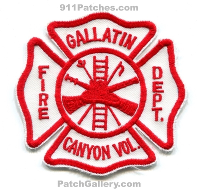Gallatin Canyon Volunteer Fire Department Patch (Montana)
Scan By: PatchGallery.com
Keywords: vol. dept.