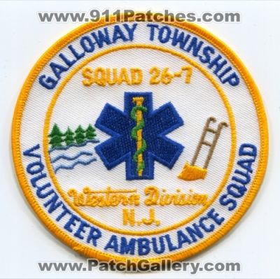 Galloway Township Volunteer Ambulance Squad 26-7 Western Division (New Jersey)
Scan By: PatchGallery.com
Keywords: twp. ems n.j.