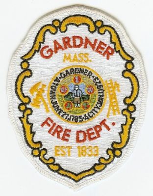 Gardner Fire Dept
Thanks to PaulsFirePatches.com for this scan.
Keywords: massachusetts department