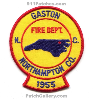 Gaston Fire Department Northampton County Patch (North Carolina)
Scan By: PatchGallery.com
Keywords: dept. co. n.c. 1955