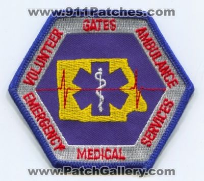 Gates Volunteer Ambulance Emergency Medical Services EMS Patch (New York)
Scan By: PatchGallery.com
Keywords: vol.
