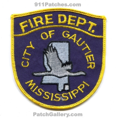 Gautier Fire Department Patch (Mississippi)
Scan By: PatchGallery.com
Keywords: city of dept.
