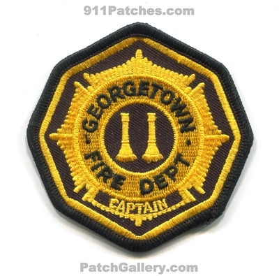 Georgetown Fire Department Captain Patch (Kentucky)
Scan By: PatchGallery.com
Keywords: dept.