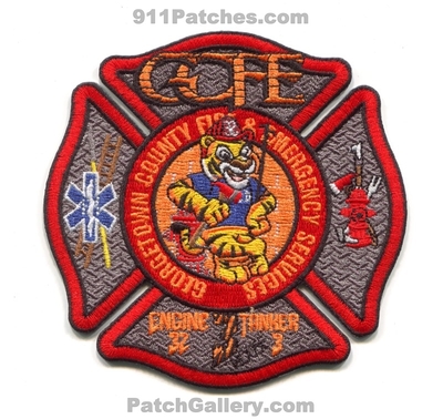 Georgetown County Fire EMS Department Station 2 Patch (South Carolina)
Scan By: PatchGallery.com
[b]Patch Made By: 911Patches.com[/b]
Keywords: Co. &amp; and GCFE Emergency Medical Services Dept. Engine 32 Tanker 3 Company House Tiger
