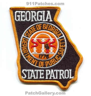 Georgia State Patrol Patch (Georgia) (State Shape)
Scan By: PatchGallery.com
Keywords: highway police department dept. of public safety dps 1776