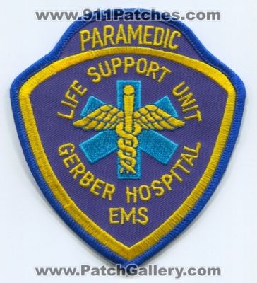 Gerber Hospital EMS Life Support Unit Paramedic (Michigan)
Scan By: PatchGallery.com
Keywords: ambulance