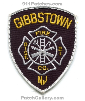 Gibbstown Fire District Company 21 Patch (New Jersey)
Scan By: PatchGallery.com
Keywords: dist. co. department dept.