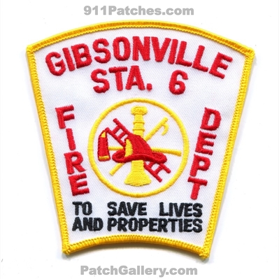 Gibsonville Fire Department Station 6 Patch (North Carolina)
Scan By: PatchGallery.com
Keywords: dept. sta. to save lives and properties