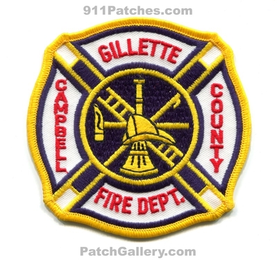 Gillette Fire Department Campbell County Patch (Wyoming)
Scan By: PatchGallery.com
Keywords: dept. co.
