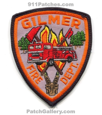 Gilmer Fire Department Patch (Texas)
Scan By: PatchGallery.com
Keywords: dept.