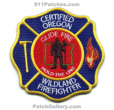 Glide Rural Fire Protection District Certified Wildland Firefighter Patch (Oregon)
Scan By: PatchGallery.com
[b]Patch Made By: 911Patches.com[/b]
Keywords: prot. dist. department dept. wildfire forest certified hold the line