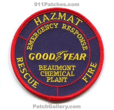 Goodyear Beaumont Chemical Plant Emergency Response Team ERT Patch (Texas)
Scan By: PatchGallery.com
Keywords: industrial fire rescue hazmat haz-mat