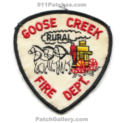 Goose Creek Rural Fire Department Patch (South Carolina)
Scan By: PatchGallery.com
Keywords: dept.