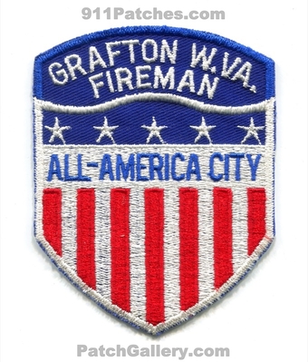 Grafton Fire Department Fireman Patch (West Virginia)
Scan By: PatchGallery.com
Keywords: dept. all-american city