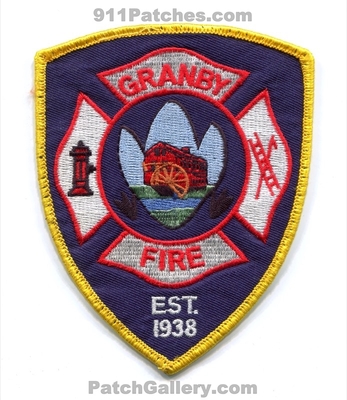 Granby Fire Department Patch (Massachusetts)
Scan By: PatchGallery.com
Keywords: dept. est. 1938