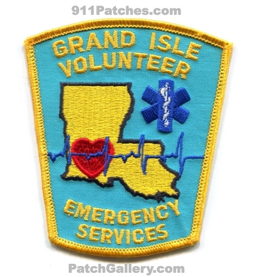 Grand Isle Volunteer Emergency Medical Services EMS Patch (Louisiana)
Scan By: PatchGallery.com
Keywords: vol. ambulance