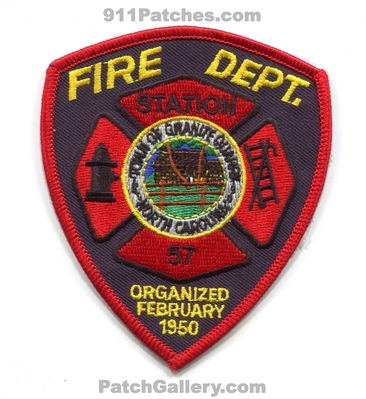 Granite Quarry Fire Department Station 57 Patch (North Carolina)
Scan By: PatchGallery.com
Keywords: town of dept. organized february 1950
