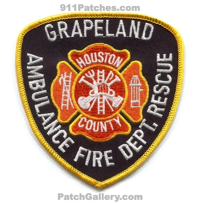 Grapeland Fire Department Ambulance Rescue Houston County Patch (Texas)
Scan By: PatchGallery.com
Keywords: dept. co.