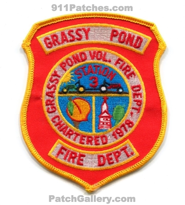 Grassy Pond Volunteer Fire Department Patch (South Carolina)
Scan By: PatchGallery.com
Keywords: vol. dept. chartered 1978