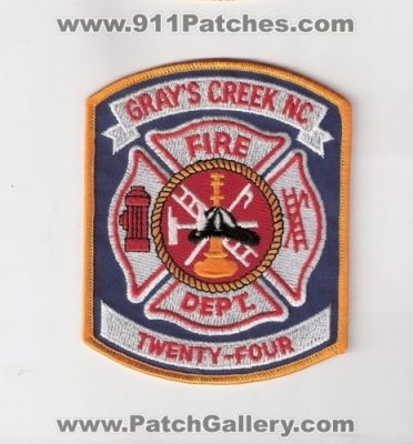 Grays Creek Fire Department 24 (North Carolina)
Thanks to Bob Brooks for this scan.
Keywords: dept. gray's twenty-four