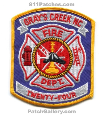 Grays Creek Fire Department Station 24 Patch (North Carolina)
Scan By: PatchGallery.com
Keywords: dept. twenty-four