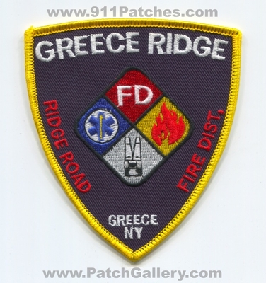 Greece Ridge Road Fire District Patch (New York)
Scan By: PatchGallery.com
Keywords: dist. department dept. fd