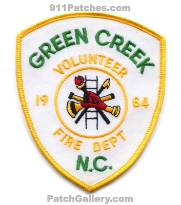 Green Creek Volunteer Fire Department Patch (North Carolina)
Scan By: PatchGallery.com
Keywords: vol. dept. 1964