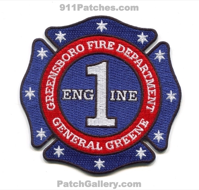Greensboro Fire Department Engine 1 Patch (North Carolina)
Scan By: PatchGallery.com
[b]Patch Made By: 911Patches.com[/b]
Keywords: dept. company co. station general greene