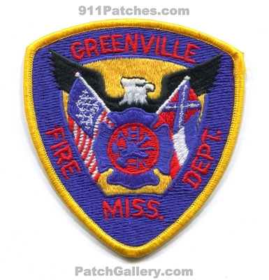 Greenville Fire Department Patch (Mississippi)
Scan By: PatchGallery.com
Keywords: dept. miss.