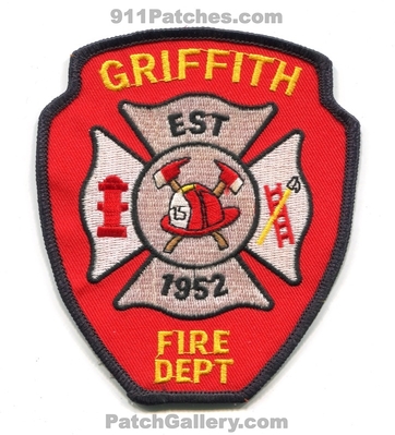 Griffith Fire Department Patch (North Carolina)
Scan By: PatchGallery.com
Keywords: dept. est. 1952
