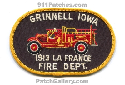 Grinnell Fire Department Patch (Iowa)
Scan By: PatchGallery.com
Keywords: dept. 1913 american lafrance