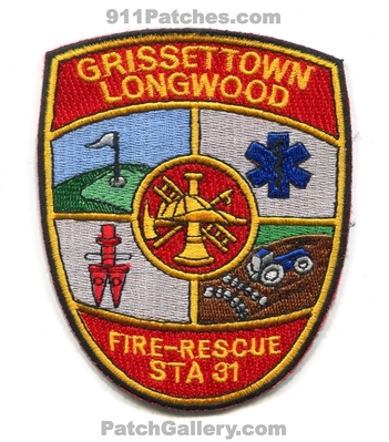 Grissettown Longwood Fire Rescue Department Station 31 Patch (North Carolina)
Scan By: PatchGallery.com
Keywords: dept. sta.