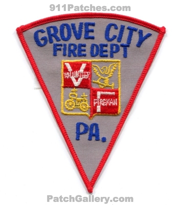 Grove City Fire Department Volunteer Fireman Patch (Pennsylvania)
Scan By: PatchGallery.com
Keywords: dept.