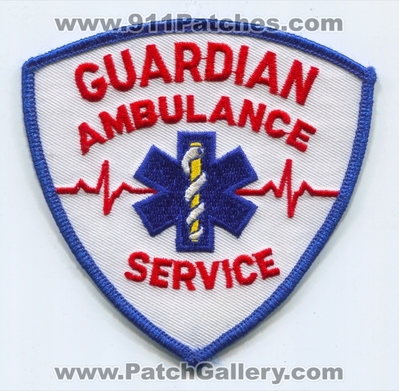 Guardian Ambulance Service EMS Patch (UNKNOWN STATE)
Scan By: PatchGallery.com
Keywords: emt paramedic