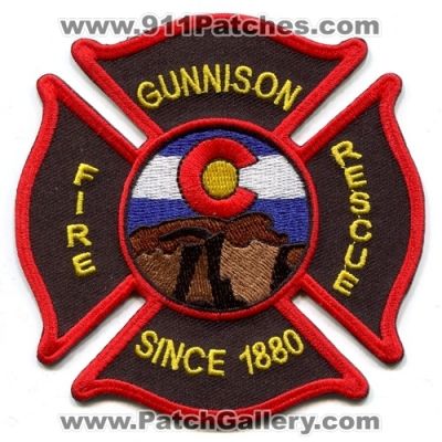 Gunnison Fire Rescue Department Patch (Colorado)
[b]Scan From: Our Collection[/b]
Keywords: dept.