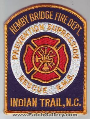 Hemby Bridge Fire Department (North Carolina)
Thanks to Dave Slade for this scan.
Keywords: dept rescue ems e.m.s. prevention suppression indian trail