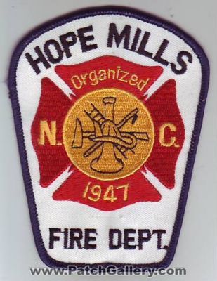 Hope Mills Fire Department (North Carolina)
Thanks to Dave Slade for this scan.
Keywords: dept
