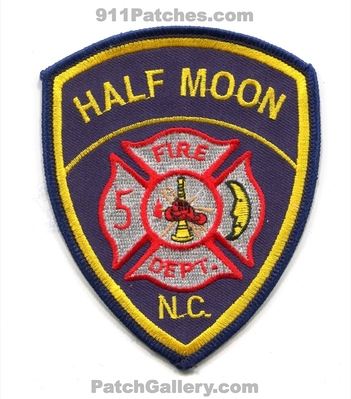 Half Moon Fire Department 5 Patch (North Carolina)
Scan By: PatchGallery.com
Keywords: dept. n.c.