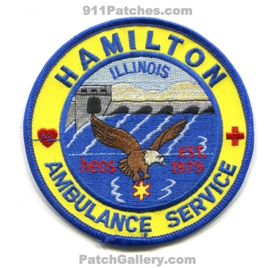 Hamilton Ambulance Service EMS Patch (Illinois)
Scan By: PatchGallery.com
Keywords: emt paramedic heos est. 1979