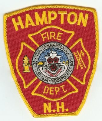 Hampton Fire Dept
Thanks to PaulsFirePatches.com for this scan.
Keywords: new hampshire department town of